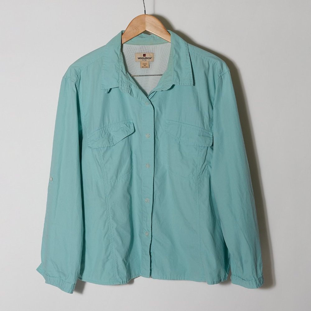 Woolrich Light Teal Windbreaker